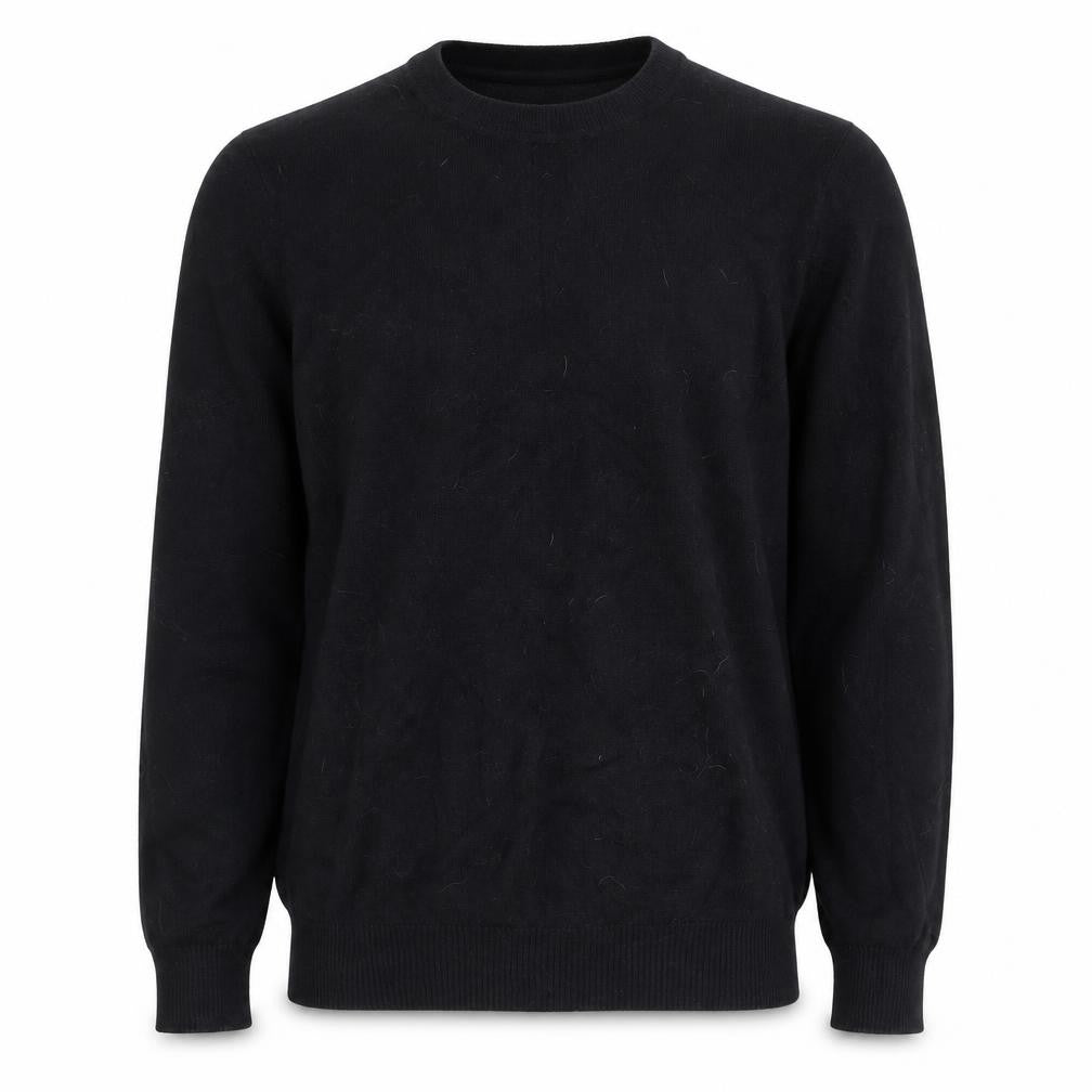 Charles Wilson Men’s Black Cotton Nylon Crew Neck Pullover Jumper Size L
