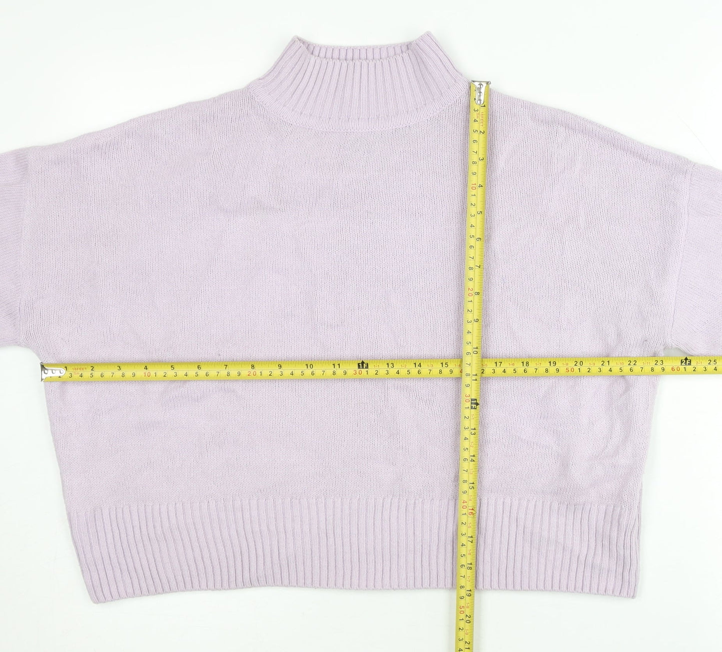 New Look Women’s Petite Purple Mock Neck Jumper Size M