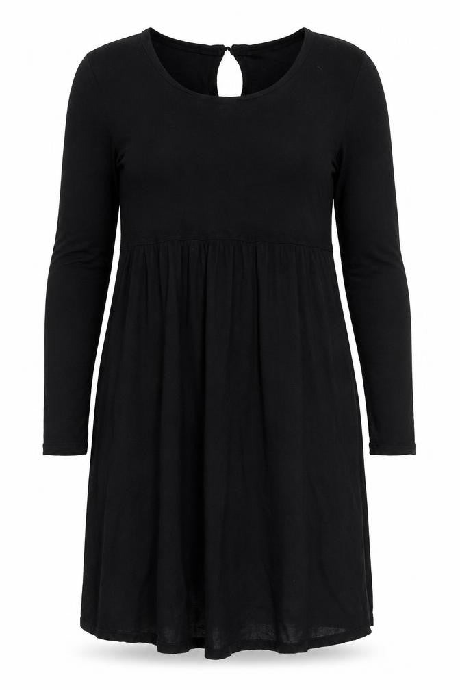 Front view of ASOS Maternity Women's Black A-Line Knee Length Dress, size 10