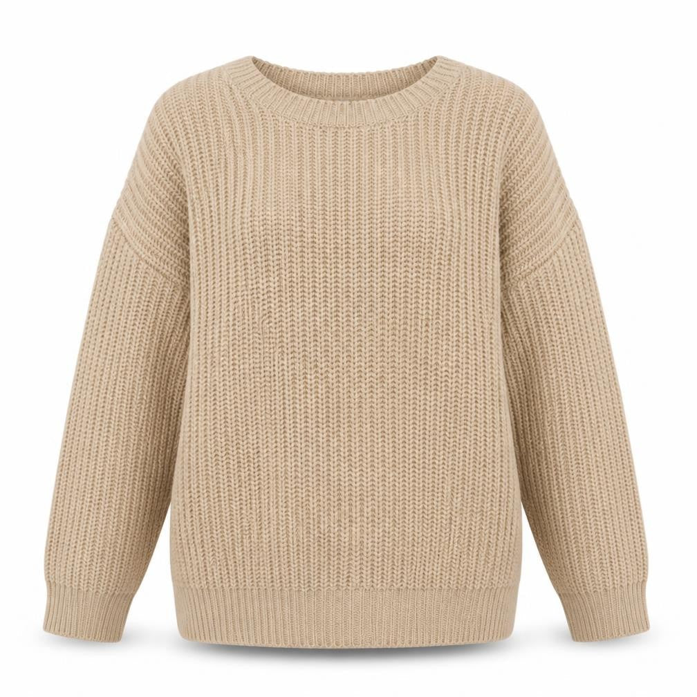 New Look Women’s Beige Chunky Knit Pullover Jumper M