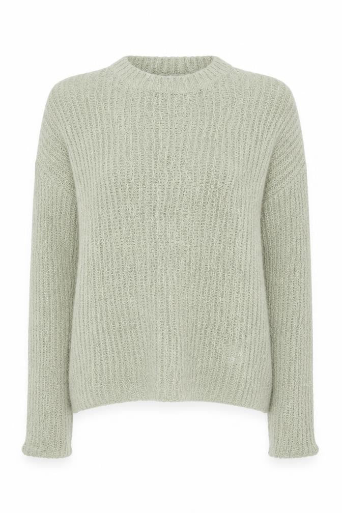 Weekday Women’s Grey Knit Pullover Jumper Size S Crew Neck