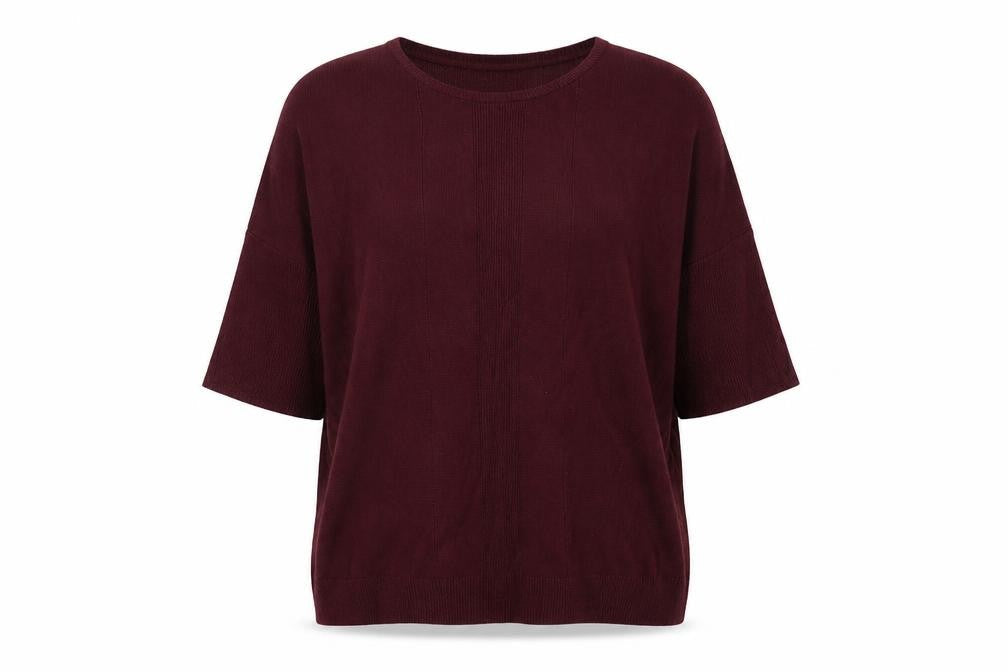 Warehouse Women Red Size 8 Pullover Short Sleeve Knit Jumper