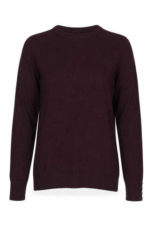 Warehouse Womens Purple Crew Neck Jumper UK 12 Long Sleeve Knit