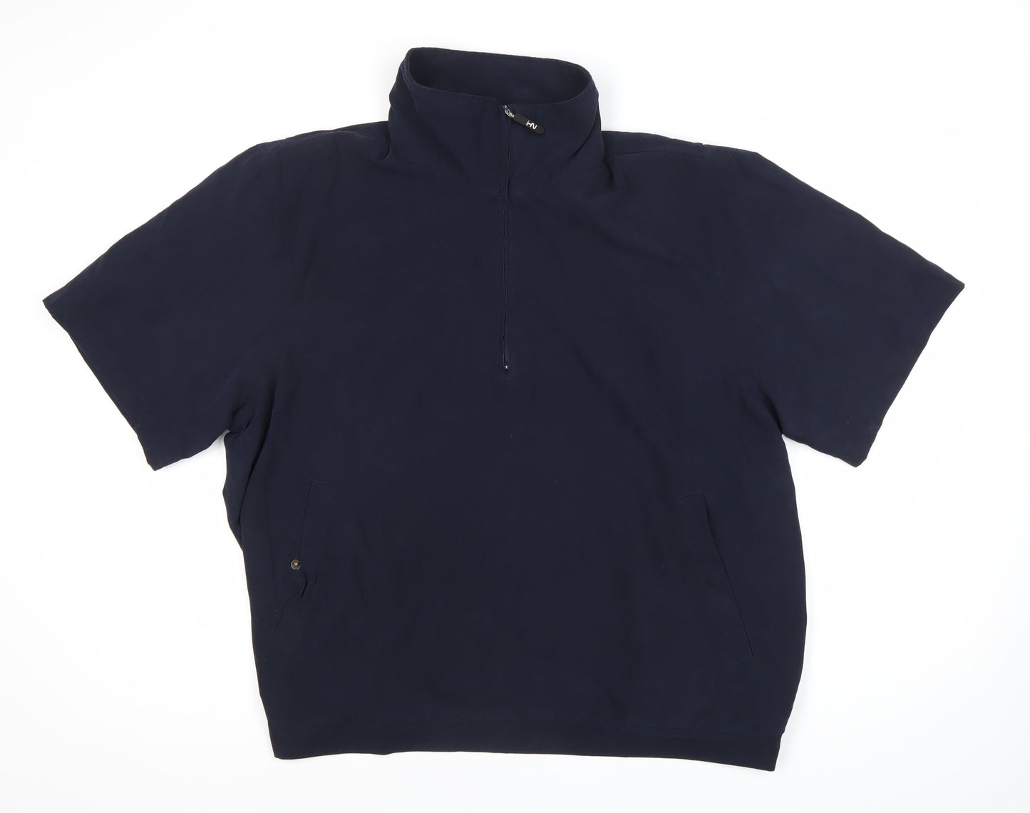 New Hampshire Men’s Blue Short Sleeve 1/4 Zip Jacket Size L