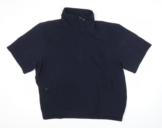 New Hampshire Men’s Blue Short Sleeve 1/4 Zip Jacket Size L