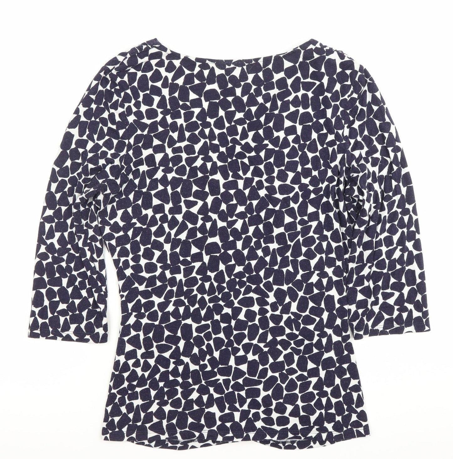 Phase Eight Women’s Blue Geometric V-Neck Tunic Blouse Size 14