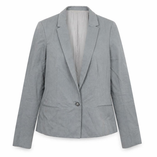 Calvin Klein Women’s Grey Wool Blazer Size 10 Tailored Work Jacket