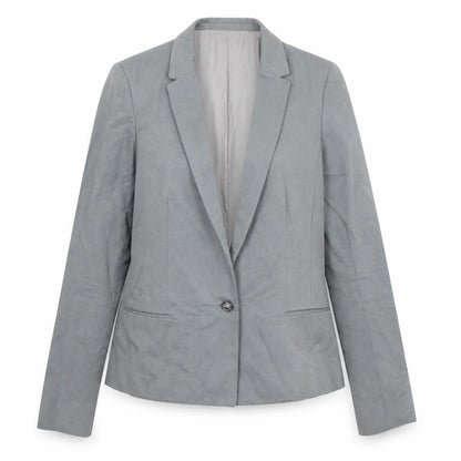 Calvin Klein Women’s Grey Wool Blazer Size 10 Tailored Work Jacket