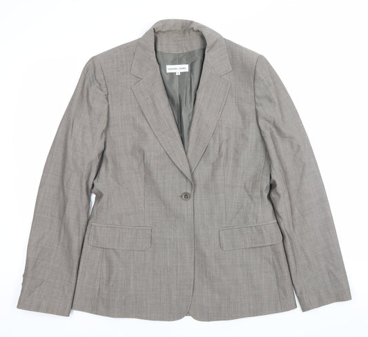 Gerard Darel Womens Grey Wool Workwear Suit Jacket Size 12