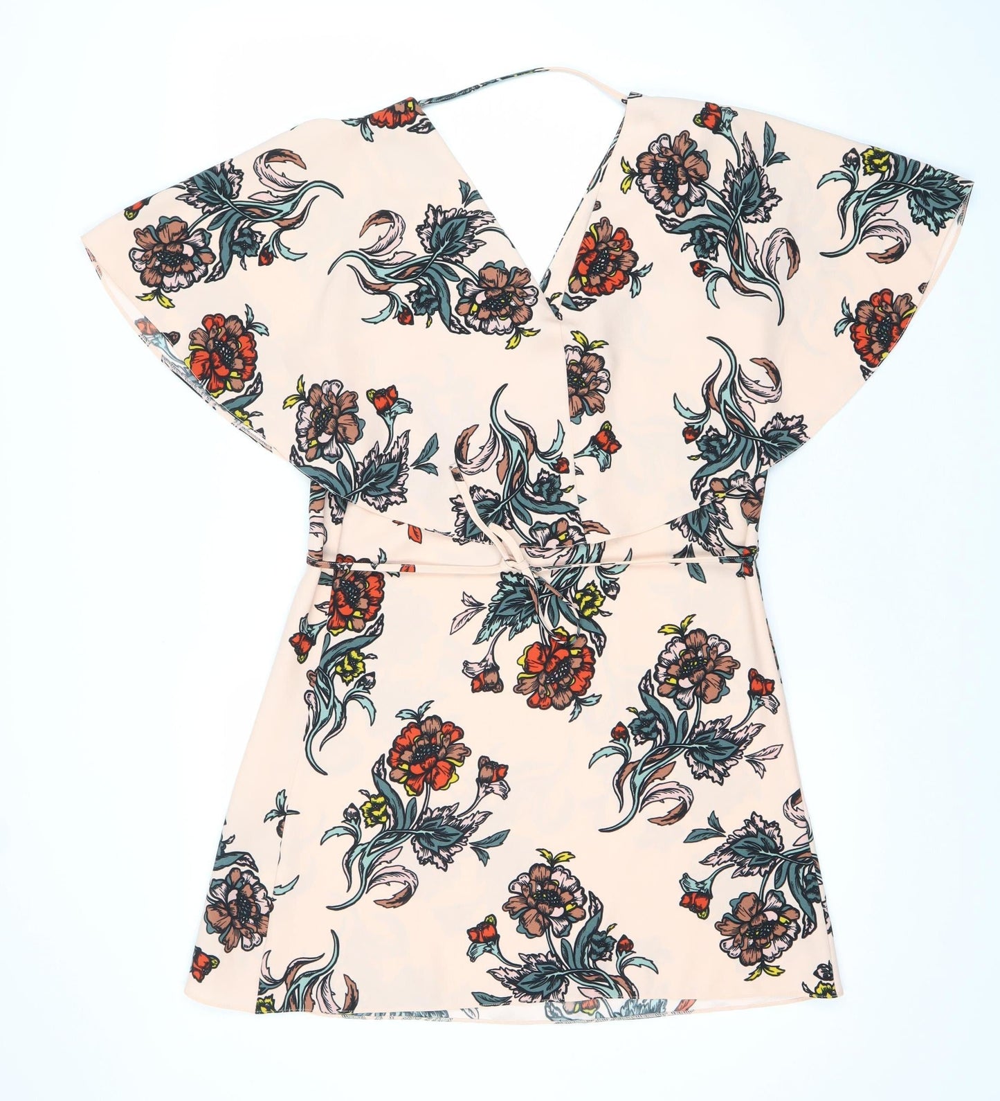 River Island Women’s Multicoloured Floral Mini Bodycon Dress Size 8