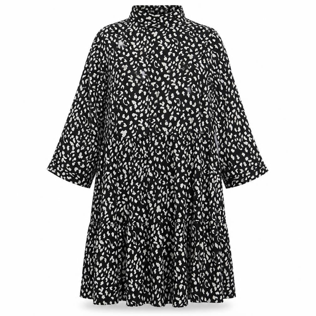 Dorothy Perkins Women Black Animal Print Shift Dress Size 12