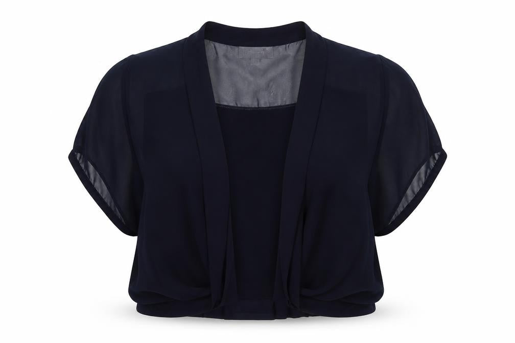 Marks & Spencer Women’s Black Size 18 Cropped Blouse with Kimono Sleeves