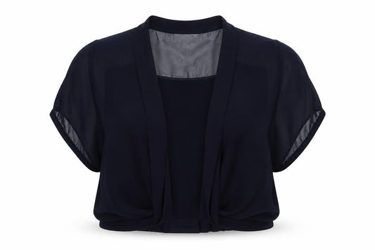 Marks and Spencer Women’s Black Size 18 Cropped Blouse with Kimono Sleeves