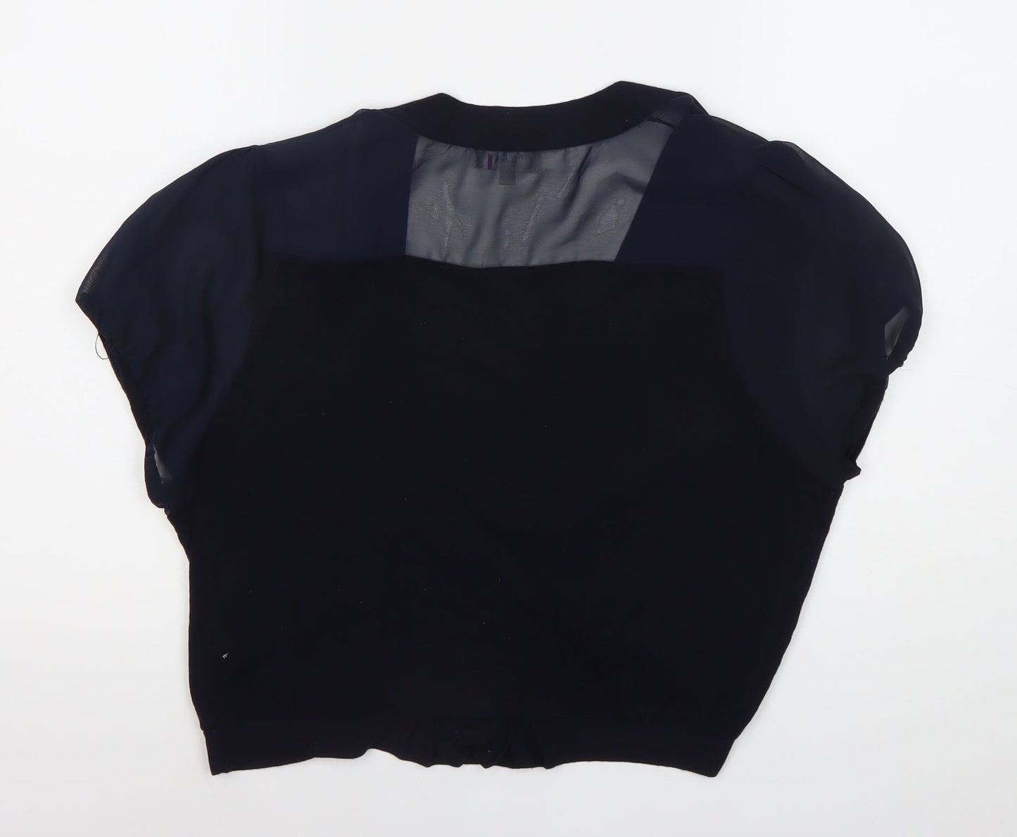 Marks and Spencer Women’s Black Size 18 Cropped Blouse with Kimono Sleeves