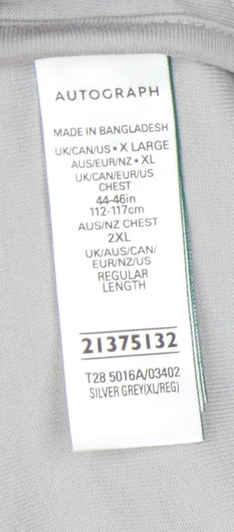 Marks and Spencer Men’s Silver Grey XL 44-46 in Full Zip Jacket Casual