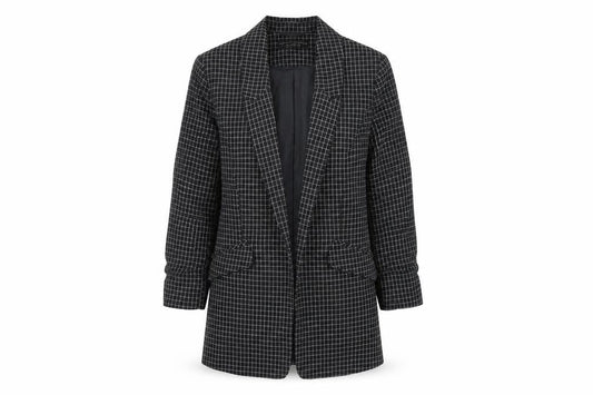 Dorothy Perkins Women’s Black Check Blazer UK 8 Tailored Jacket
