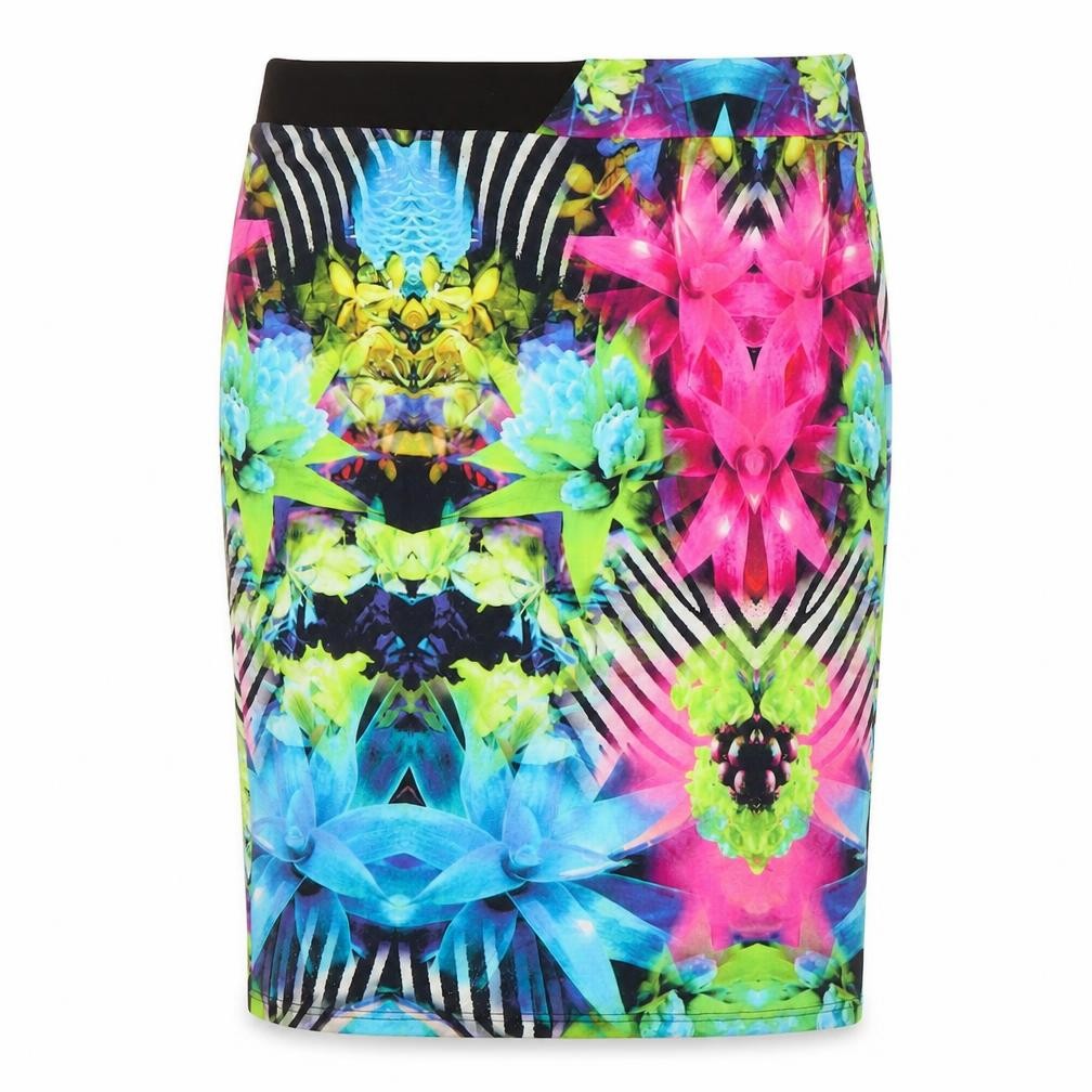 Ariana Womens Multicoloured Pencil Skirt Size 4 Stretch Viscose