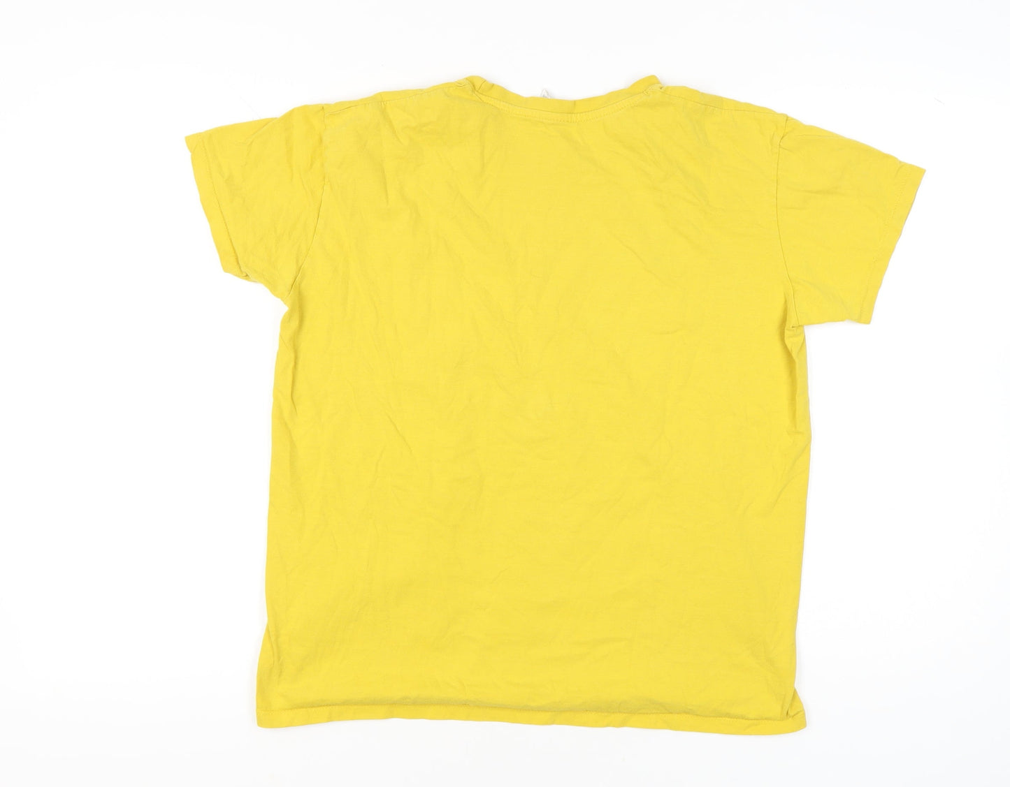Sols Unisex Adults Yellow Graphic Music T-Shirt M Short Sleeve Cotton
