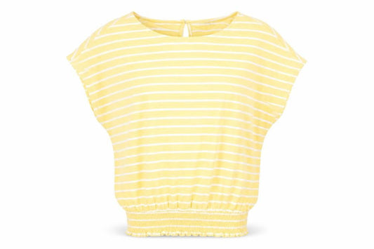 Next Women’s Yellow Striped Cotton T-Shirt Size 10 Casual