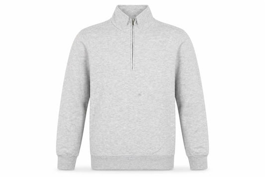 Mango Men’s Grey 1/4 Zip High Neck Sweatshirt Size S Regular Fit
