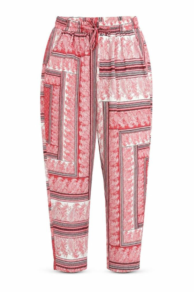 PrettyLittleThing Womens Red Paisley Jogger Trousers Size 12