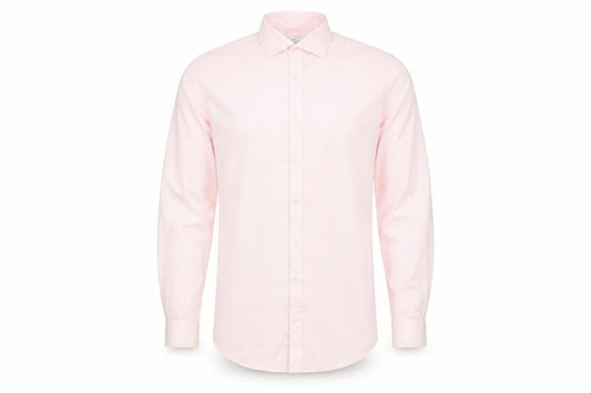 John Lewis Men’s Pink Slim Fit Long Sleeve Button-Up Shirt Size 16