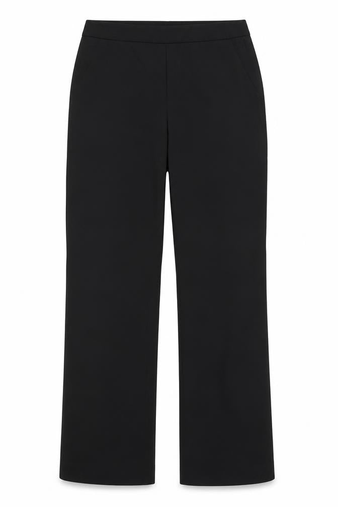 Zara Women Black Slim Fit Straight Leg Trousers Size S