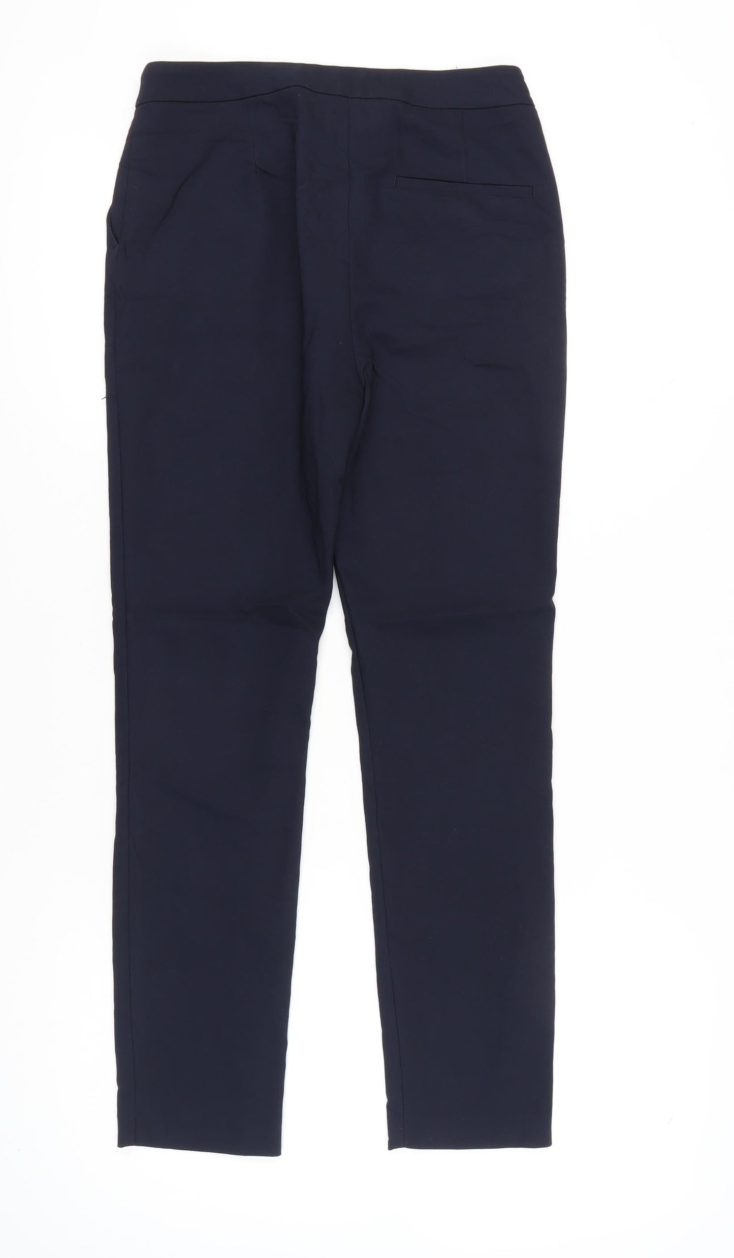 Zara Women Blue Slim Fit Straight Trousers Size 2