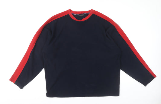Marks and Spencer St Michael Men’s Navy Red XL Pullover Sweatshirt