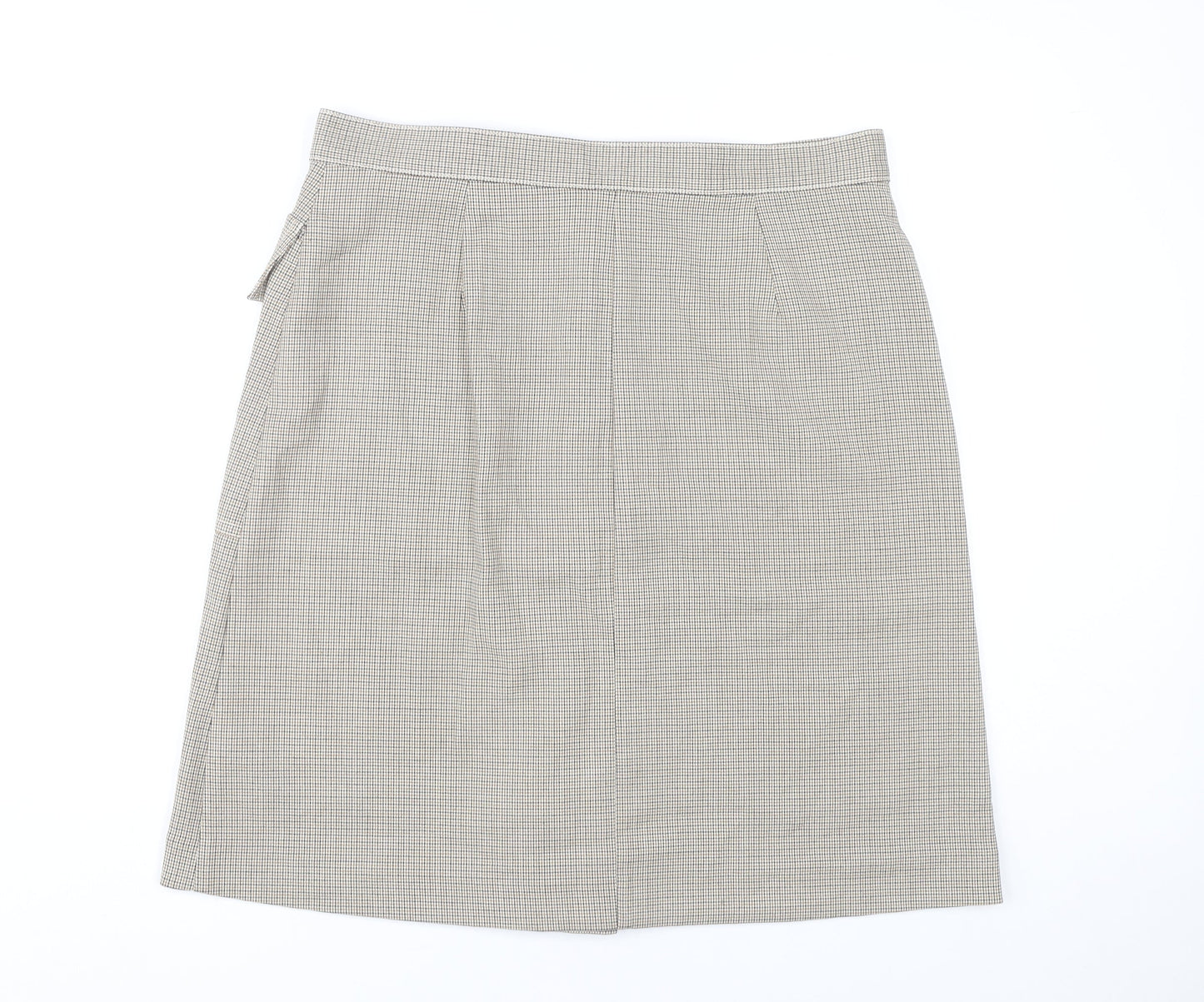 Marks and Spencer Women Grey Size 16 Check Pencil Skirt Workwear