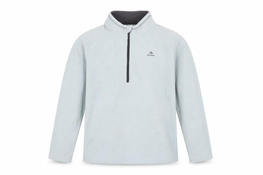 Quechua Girls Blue 14-15Y Fleece Pullover Sweatshirt 1/4 Zip Outdoor