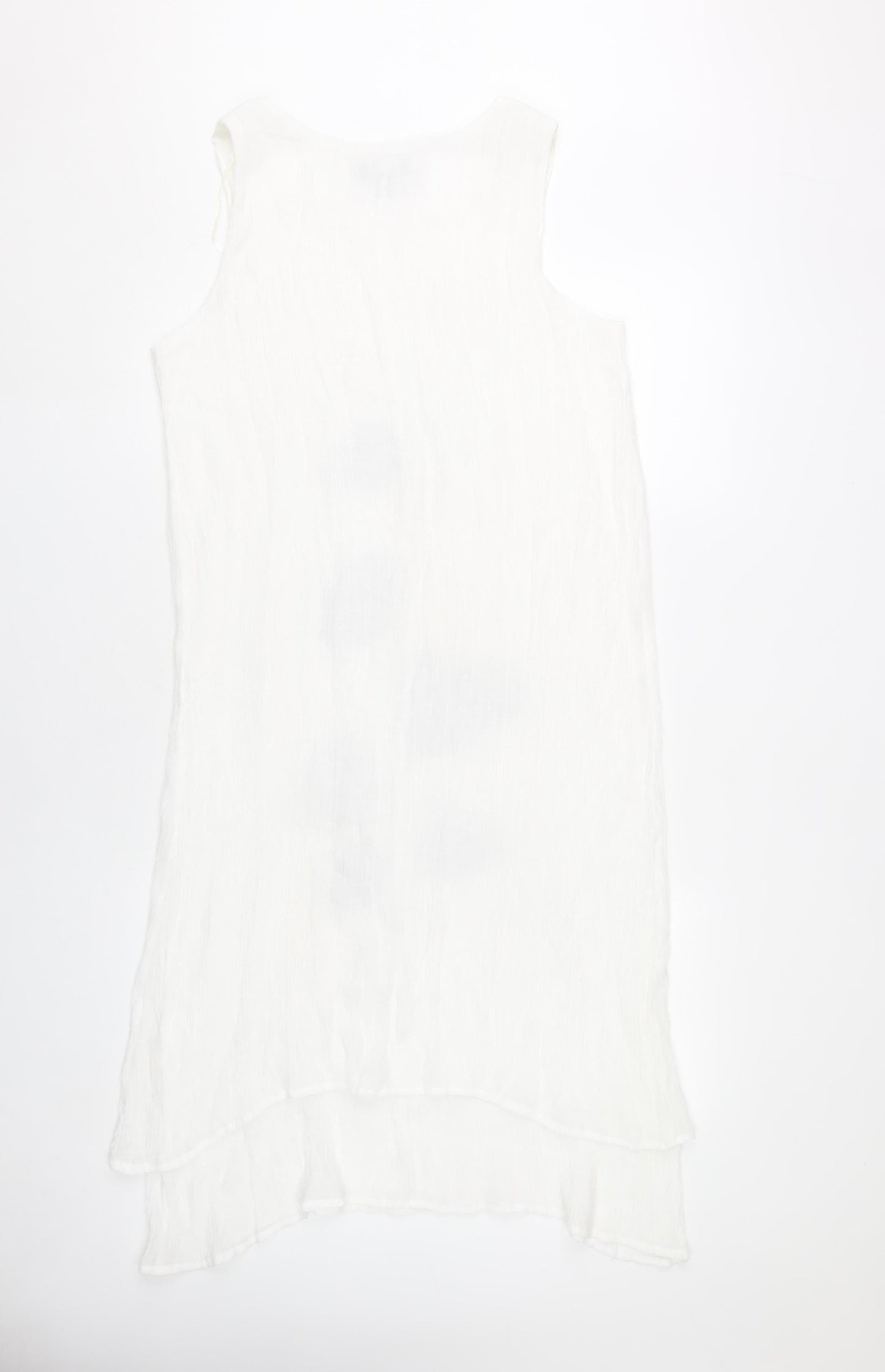 Saloos Women’s White Floral Sleeveless Shift Dress Size 16