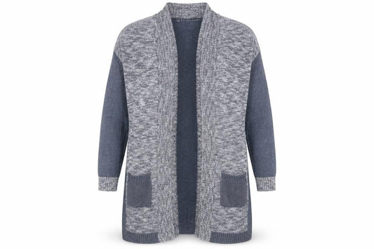 White Stuff Womens Grey Size 8 Long Sleeve Knit Cardigan with Pockets