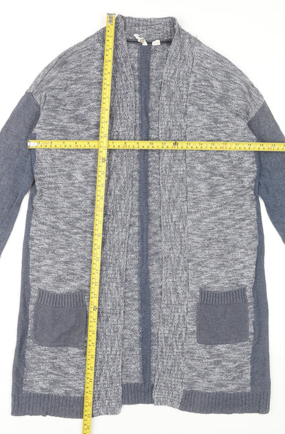 White Stuff Womens Grey Size 8 Long Sleeve Knit Cardigan with Pockets