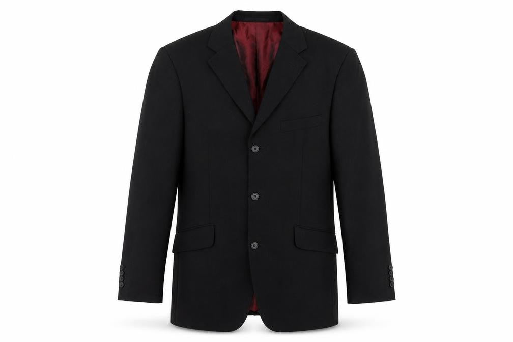 Milan Collection Men’s Black 40R Regular Polyester Blazer Jacket