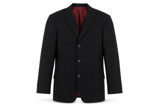 Milan Collection Men’s Black 40R Regular Polyester Blazer Jacket