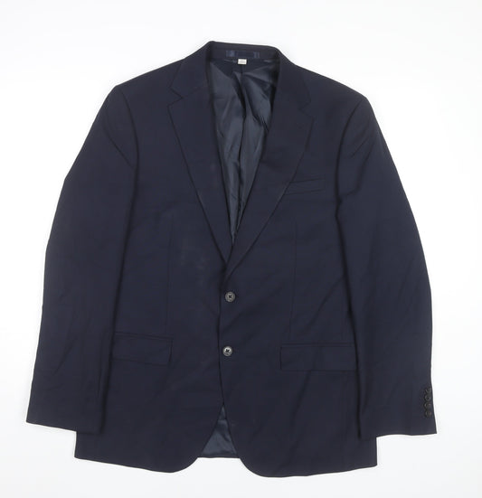 Marks and Spencer Men’s Blue Blazer Jacket 40 Chest L Regular Fit