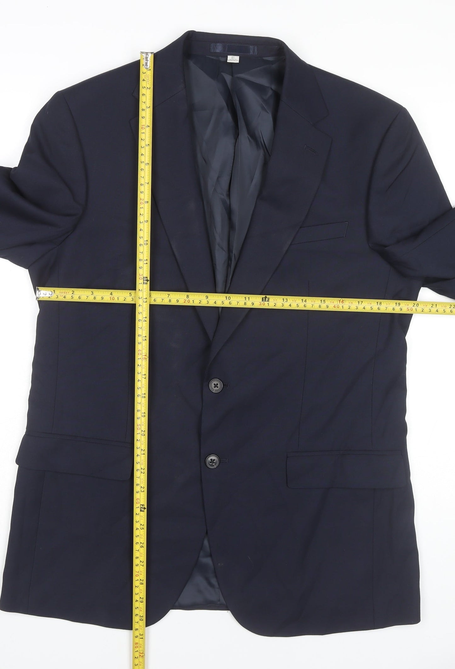 Marks and Spencer Men’s Blue Blazer Jacket 40 Chest L Regular Fit