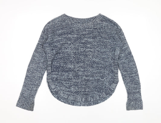 Hollister Women’s Blue Knit Pullover Jumper Size S Long Sleeve