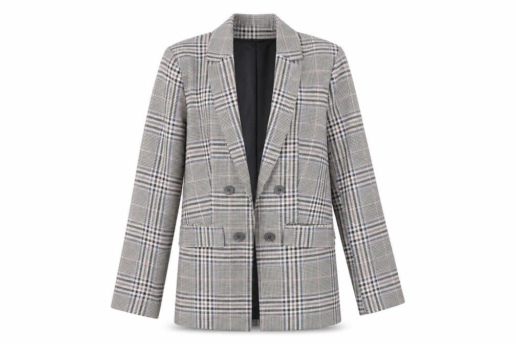 George Womens Grey Check Blazer Size 10 Workwear Jacket