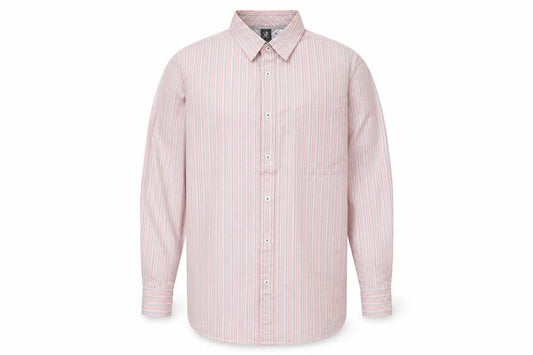 White Stuff Men’s Pink Striped Cotton Long Sleeve Button-Up Shirt M