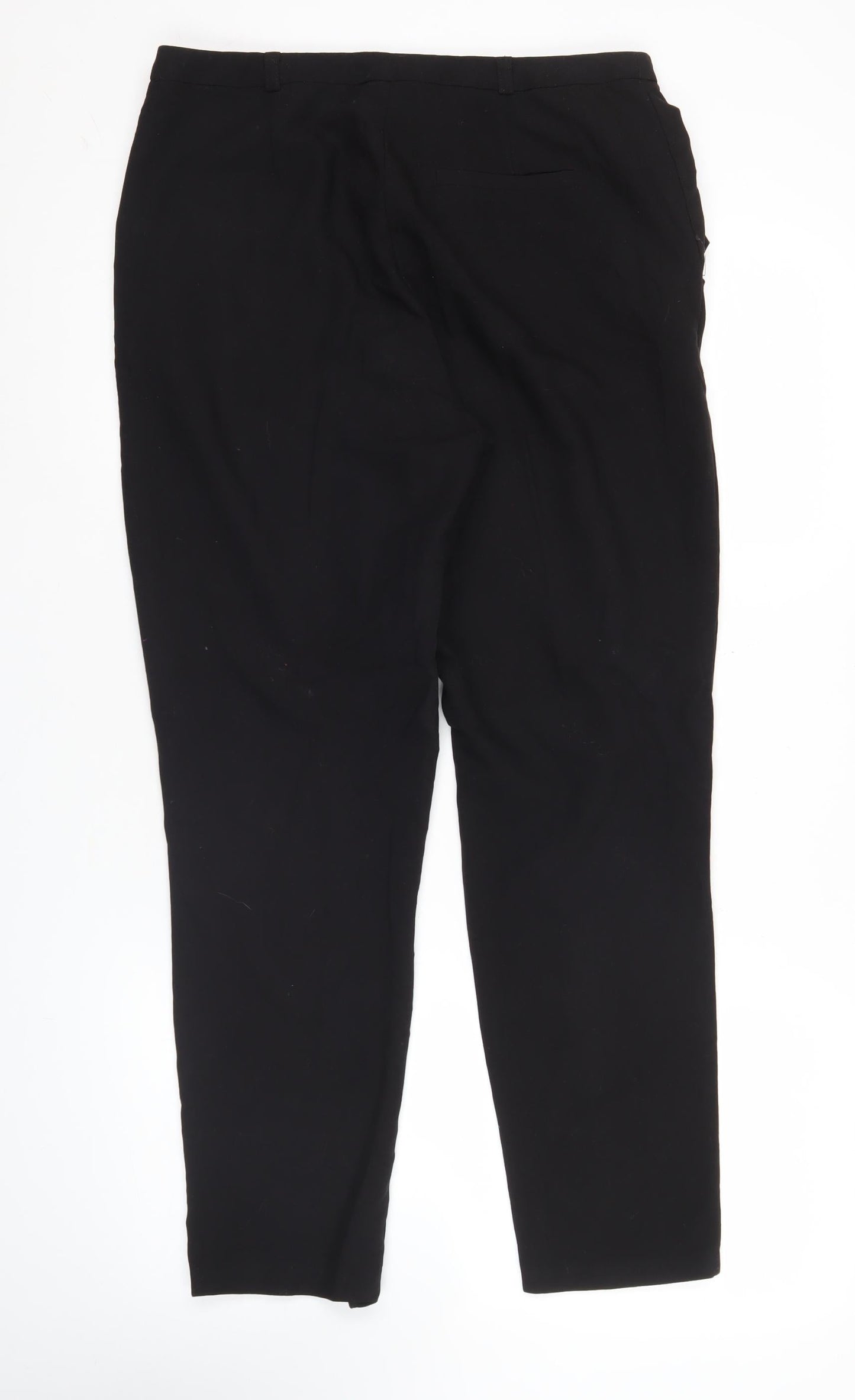 ASOS Women’s Black Size 12 Regular Fit Straight Leg Trousers