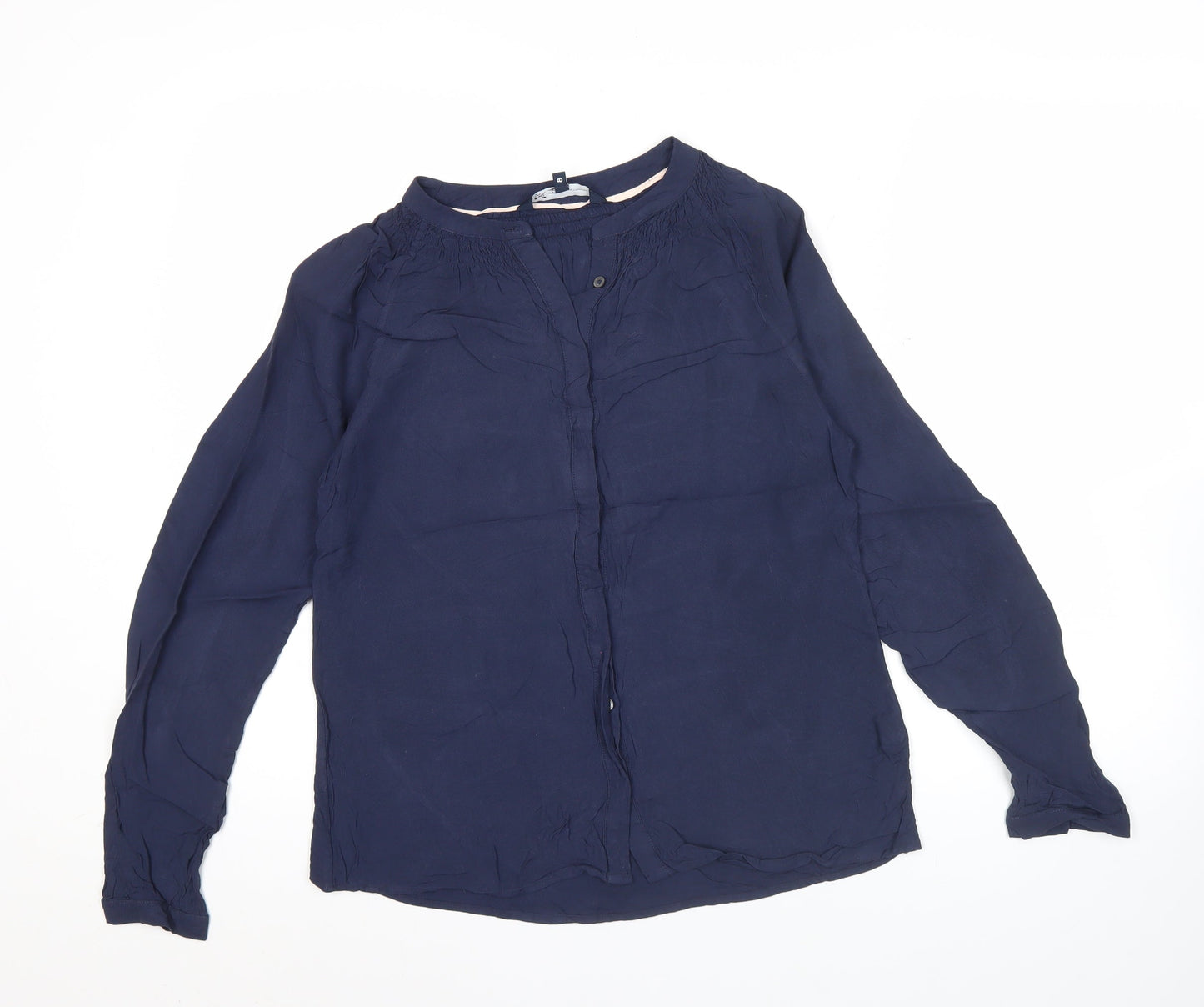 Crew Clothing Company Women’s Blue Size 8 Cotton Blouse Long Sleeve