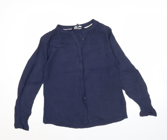 Crew Clothing Company Women’s Blue Size 8 Cotton Blouse Long Sleeve