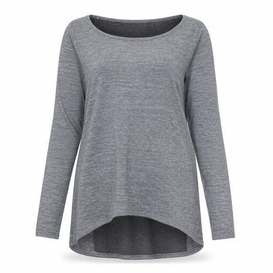 Phase Eight Women Grey Size 8 Shift Hi-Low Knit Dress