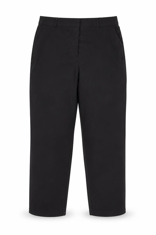 ASOS Womens Black Chino Trousers Size 12 Regular Fit Workwear