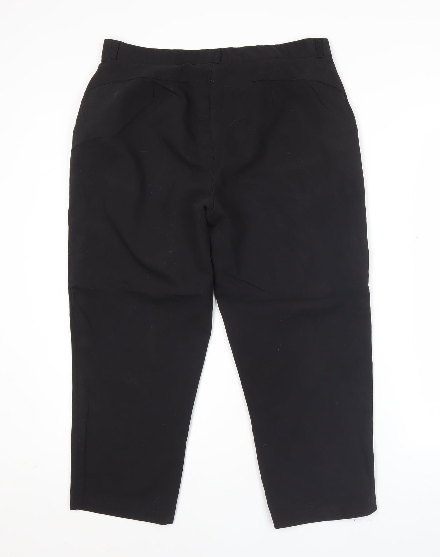 ASOS Womens Black Chino Trousers Size 12 Regular Fit Workwear