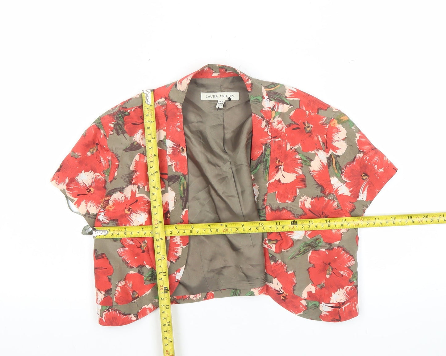 Laura Ashley Women’s Multicoloured Floral Cropped Bolero Jacket UK 10