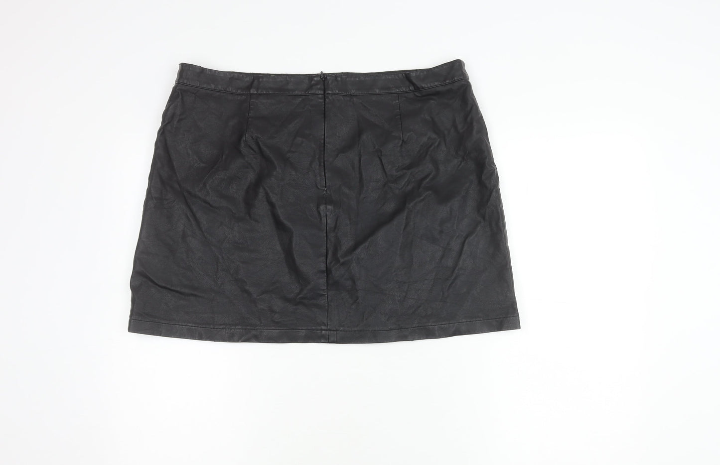 Red Herring Women’s Black Faux Leather Pencil Skirt Size 10