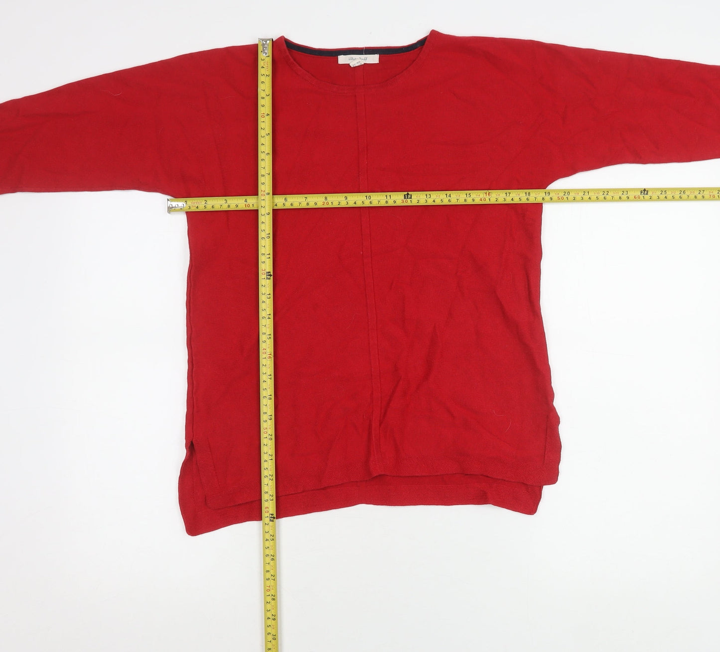 White Stuff Womens Red Size 10 Cotton Crew Neck Jumper